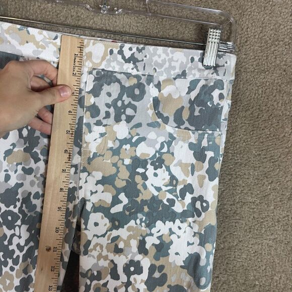 Spanx Jean-ish Leggings Womens Medium Multicolor Floral Print Soft Denim Pull On - Picture 7 of 13